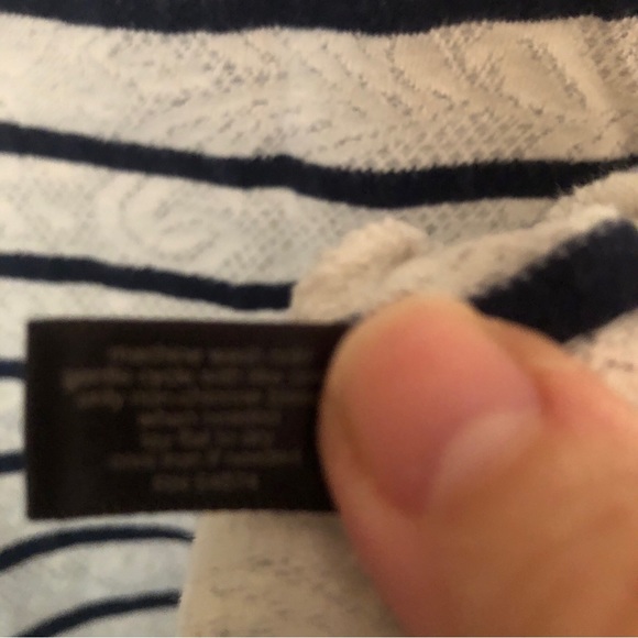 Limited VTG top white with stripes, lace printed CUTE! Emily in Paris Vibe - Picture 7 of 7